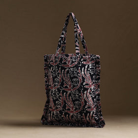 Buy Black Handcrafted Cotton Frill Jhola Bag Online 15