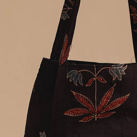 Black - handcrafted cotton jhola bag 05