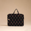 Black - handcrafted cotton quilted laptop bag 08