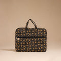 Black - handcrafted cotton quilted laptop bag 31