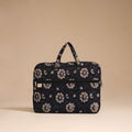 Black - handcrafted cotton quilted laptop bag 33