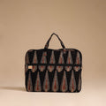 Black - handcrafted cotton quilted laptop bag 46