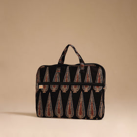 Black - handcrafted cotton quilted laptop bag 46