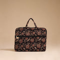 Black - handcrafted cotton quilted laptop bag 55