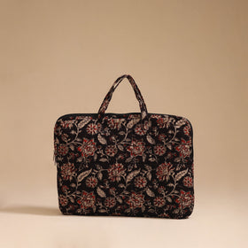Black - handcrafted cotton quilted laptop bag 55