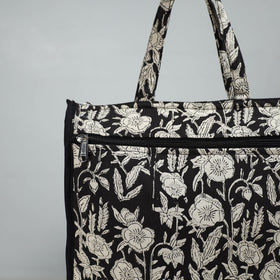 Black Handcrafted Cotton Shopping Bag 03