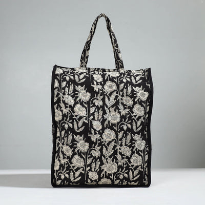 Black Handcrafted Cotton Shopping Bag 03