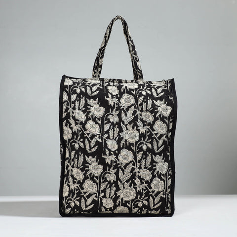 Black Handcrafted Cotton Shopping Bag 03
