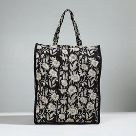 Black Handcrafted Cotton Shopping Bag 03