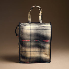 Black Handcrafted Cotton Shopping Bag 05