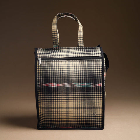 Black Handcrafted Cotton Shopping Bag 05