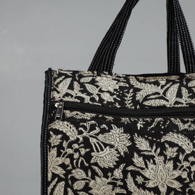 Black Handcrafted Cotton Shopping Bag 10