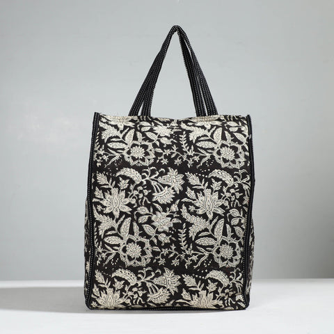 Black Handcrafted Cotton Shopping Bag 10