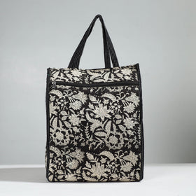 Black Handcrafted Cotton Shopping Bag 10