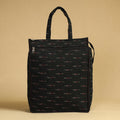 Black Handcrafted Cotton Shopping Bag 10