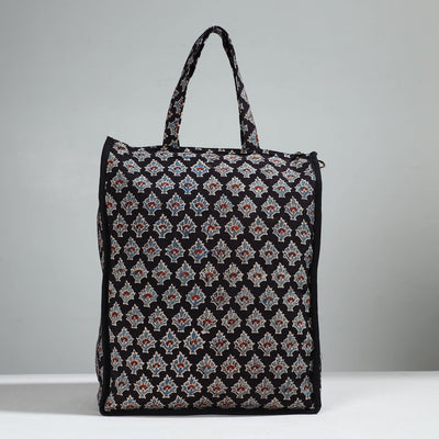 Black Handcrafted Cotton Shopping Bag 15