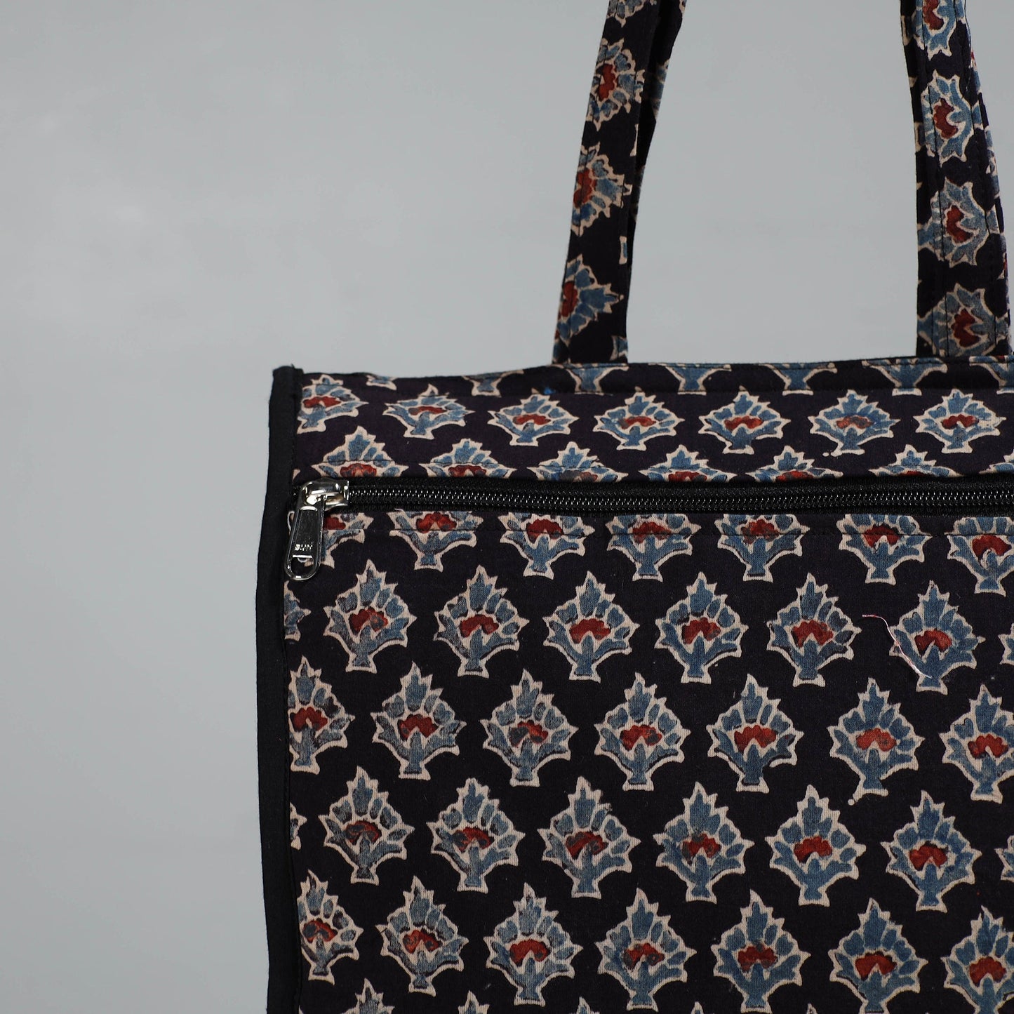 Black Handcrafted Cotton Shopping Bag 15