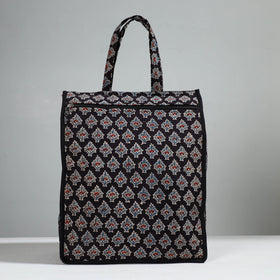 Black Handcrafted Cotton Shopping Bag 15