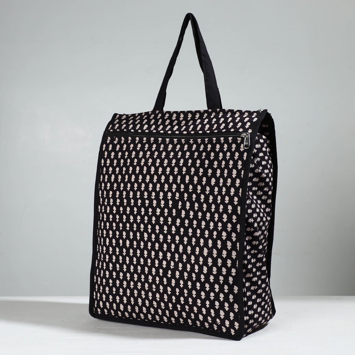 Black Handcrafted Cotton Shopping Bag 27