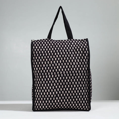 Black Handcrafted Cotton Shopping Bag 27
