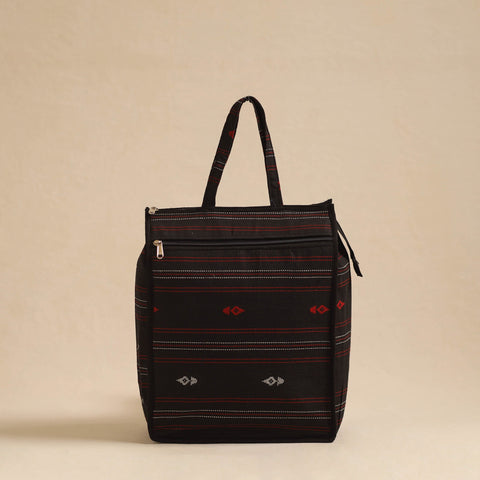  Black Handcrafted Cotton Shopping Hand Bag 