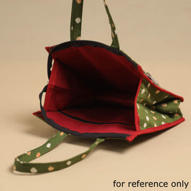 Blue Handcrafted Cotton Small Hand Bag