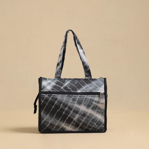 Black Handcrafted Cotton Small Hand Bag