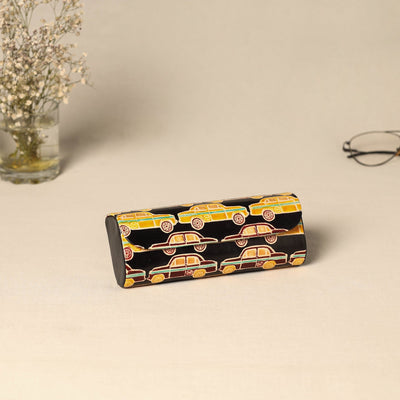 Handcrafted embossed leather spectacle case 06