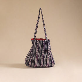 Red - handcrafted fabric jhola bag 06