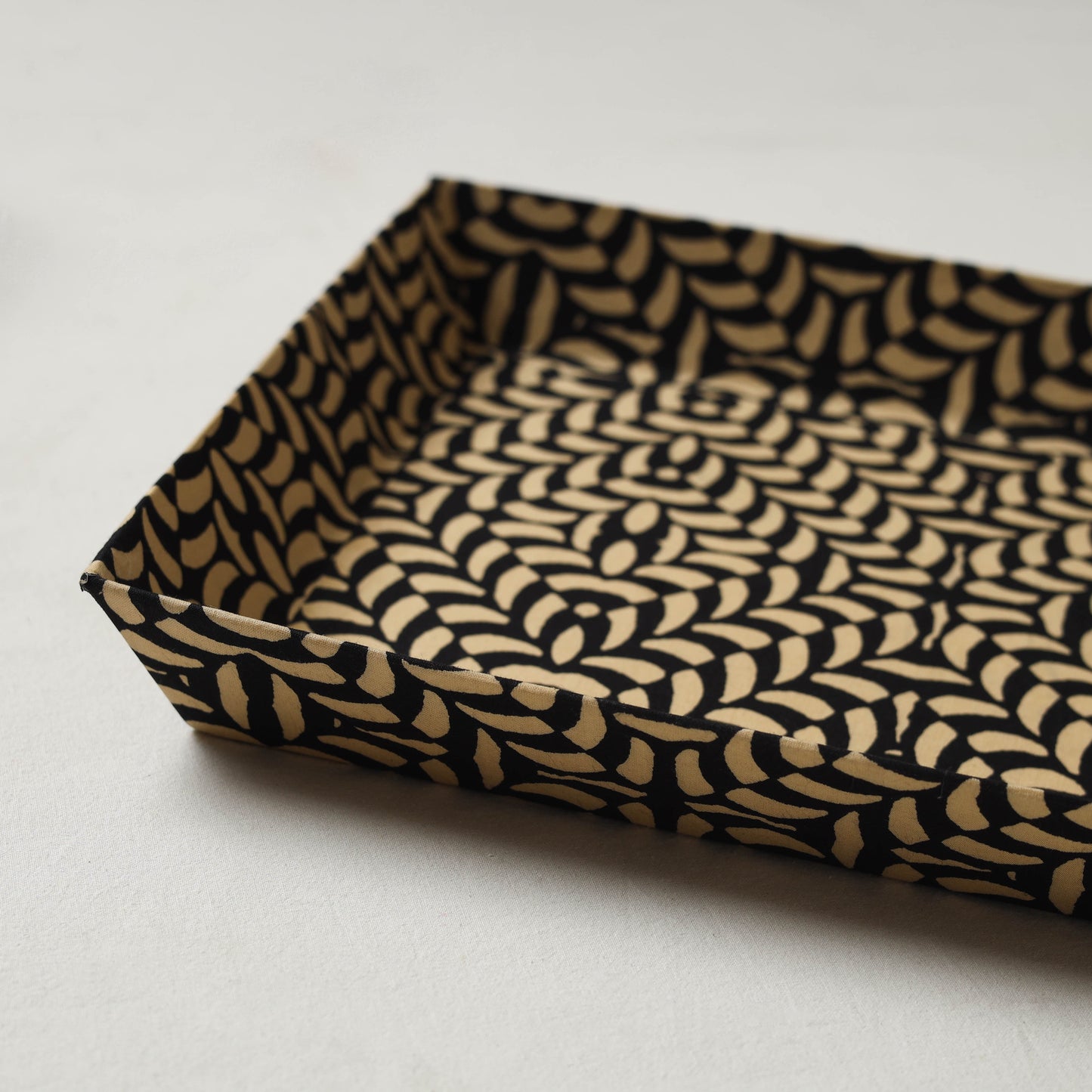 Black - handcrafted fabric valet tray (12 x 10 in) 24