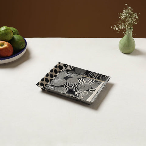 Black - handcrafted fabric valet tray (9 x 7 in) 09