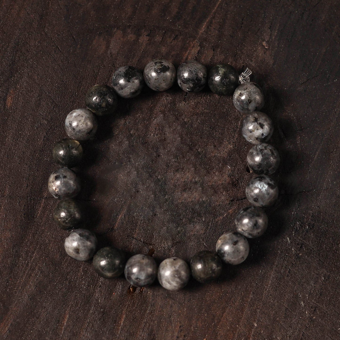 Black Handcrafted Glass Stone Bracelet
