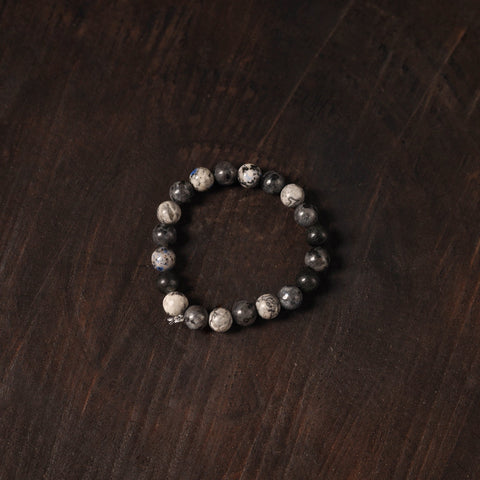 Black Handcrafted Glass Stone Bracelet