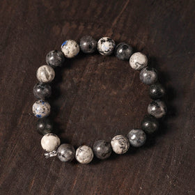 Black Handcrafted Glass Stone Bracelet