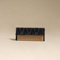 Black - handcrafted ikat fabric jute clutch / wallet