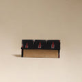 Black - handcrafted ikat fabric jute clutch / wallet