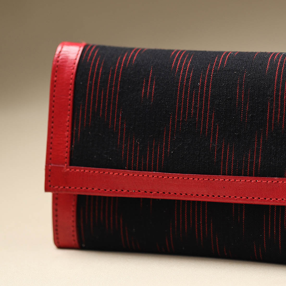  Handcrafted Ikat Weave Leather Wallet 