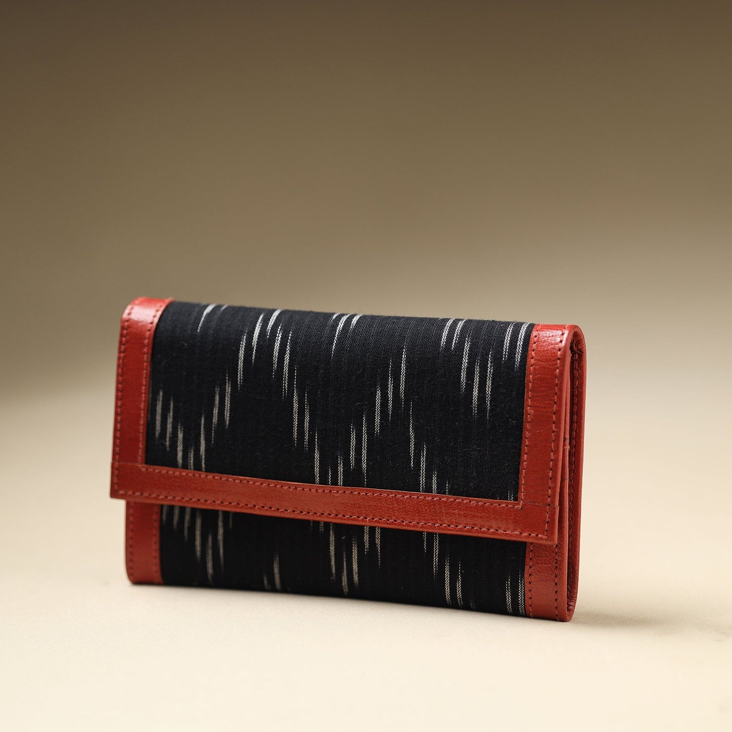  Handcrafted Ikat Weave Leather Wallet 