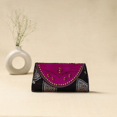 Handcrafted kutch flap leather clutch / wallet 16