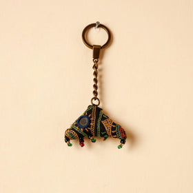  Black Handcrafted Kutch Hand Embroidery Keychain 