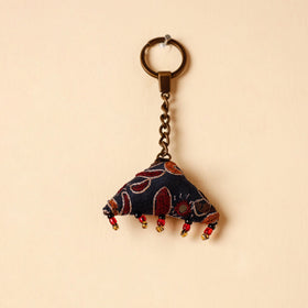  Black Handcrafted Kutch Hand Embroidery Keychain 