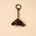 Black Handcrafted Kutch Hand Embroidery Keychain 