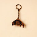 Black Handcrafted Kutch Hand Embroidery Keychain 