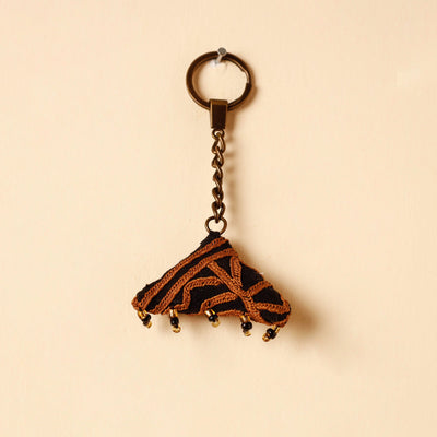  Black Handcrafted Kutch Hand Embroidery Keychain 