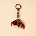 Black Handcrafted Kutch Hand Embroidery Keychain 