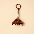 Black Handcrafted Kutch Hand Embroidery Keychain 