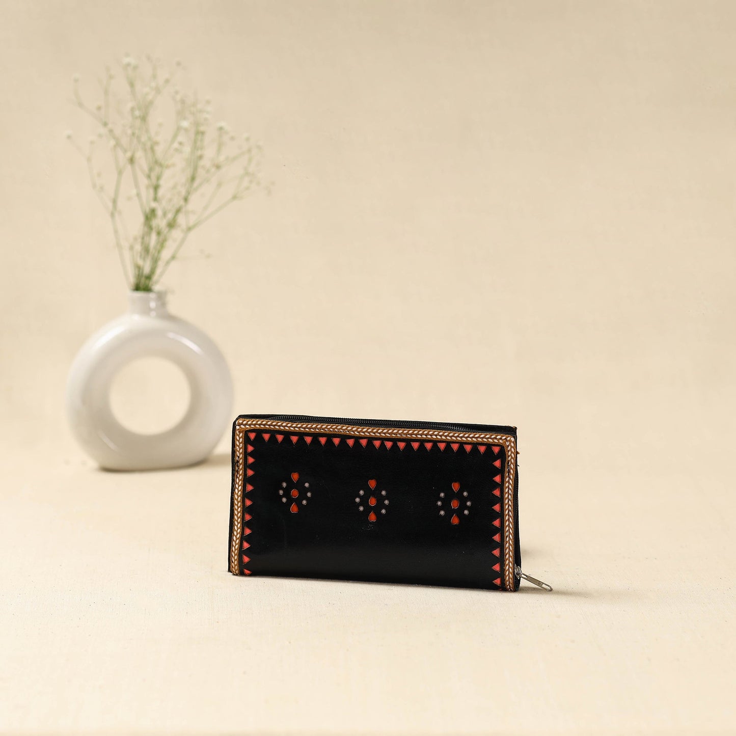 Handcrafted kutch leather clutch / wallet 37