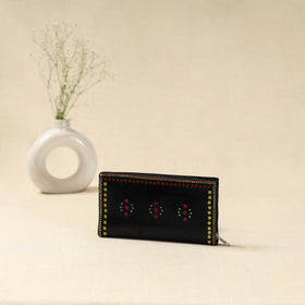 Black - handcrafted kutch leather clutch / wallet 40
