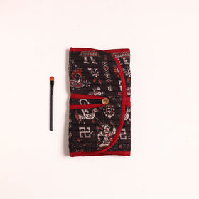  Handcrafted Multipurpose Segmented Make-up Brush Wrap Pouch/Case 01 