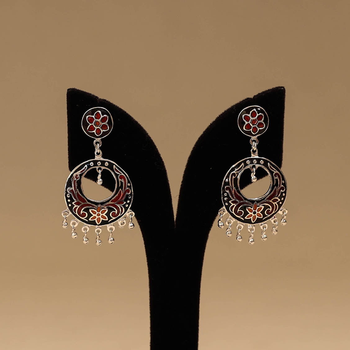 Handcrafted paka meenakari earrings 138